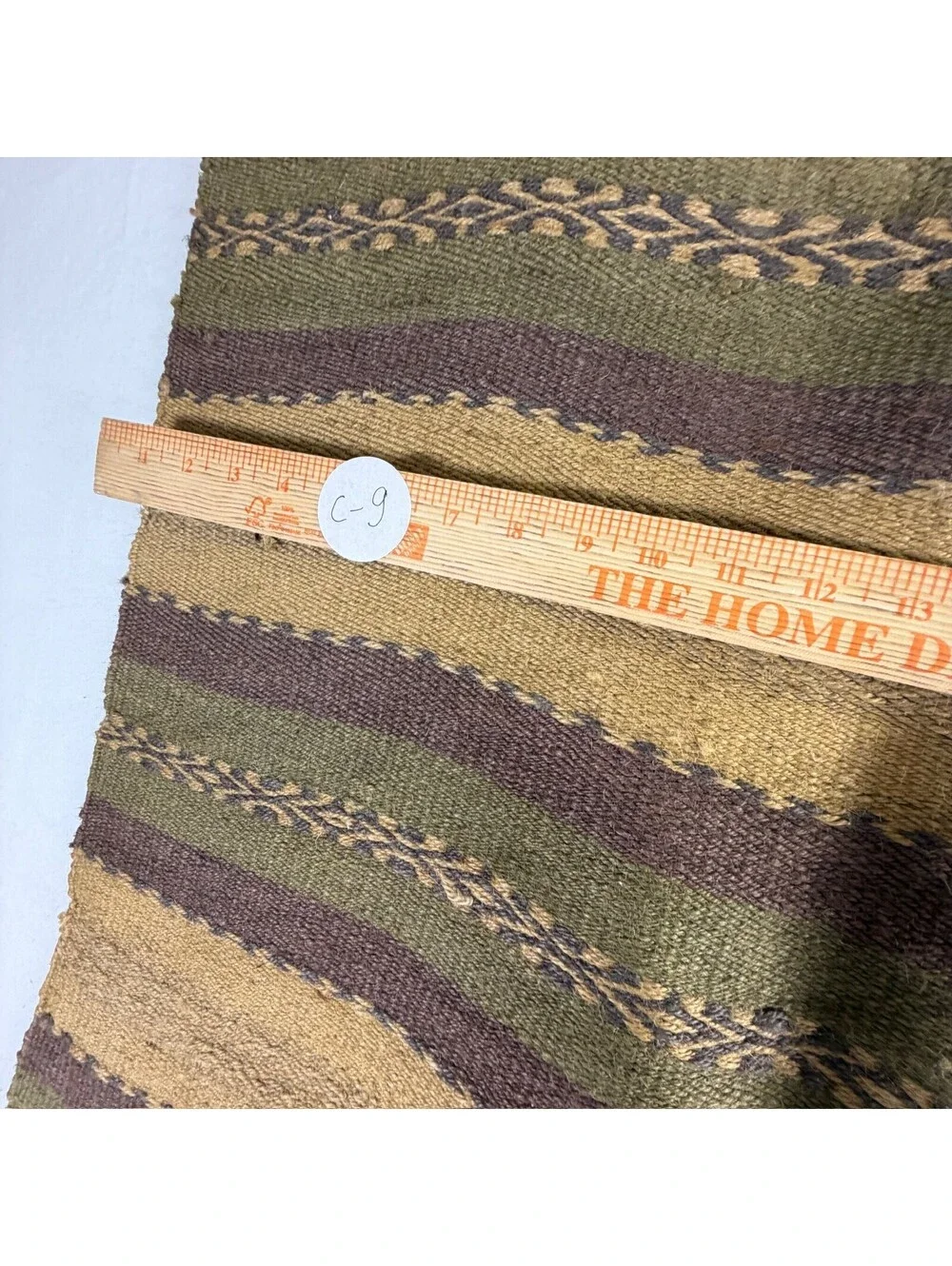 Handwoven Southwestern Style Rug Runner Earth Tones Fringe‎ 21